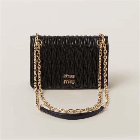 matelassé leather miu miu délice bag price|Black Matelassé Nappa Leather Bag .